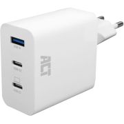 ACT 3-poorts USB-C & USB-A thuislader 65W PPS snellader