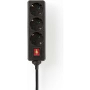 Nedis Stekkerdoos | Randaarde stekker / Type F (CEE 7/7) | 3-wegs | 1.50 m | 3680 W | 16 A | Soort aarding