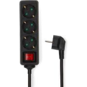 Nedis Stekkerdoos | Randaarde stekker / Type F (CEE 7/7) | 3-wegs | 5.00 m | 3680 W | 16 A | Soort aarding