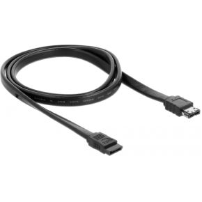 DeLOCK 85810 SATA-kabel 1 m SATA 7-pin eSATA Zwart