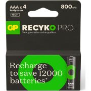 GP Batteries ReCyko Pro GPRCP80AAA174C4 huishoudelijke batterij Oplaadbare batterij AAA Nikkel-Metaa