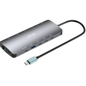 I-tec Metal USB-C Nano 3x Display Dock, 2x HDMI 1x USB-C video + Power Delivery 140W