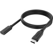 Akasa AK-CBUB70-12BK 10Gbps Alt-DP 1.20m Zwart USB-C Kabel