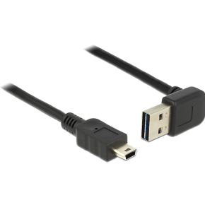 DeLOCK 1m, USB 2.0-A - USB 2.0 mini USB-kabel USB A Mini-USB B Zwart