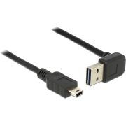 DeLOCK 1m, USB 2.0-A - USB 2.0 mini USB-kabel USB A Mini-USB B Zwart