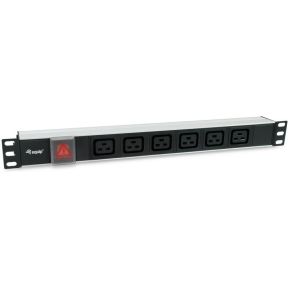 Equip 333319 energiedistributie 6 AC-uitgang(en) 1U Zwart