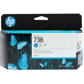 HP 738 130 ml cyaan inktcartridge voor DesignJet