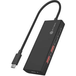 ICY BOX IB-HUB1436-CPD laptop dock & poortreplicator Bedraad USB 3.2 Gen 2 (3.1 Gen 2) Type-C Zwart