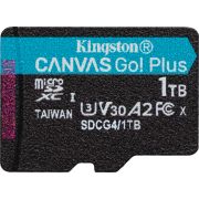 Kingston Technology 1TB microSDXC Canvas Go! Plus Gen4 200R A2 U3 enkel pakket zonder adapter