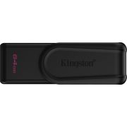 Kingston Technology DataTraveler 64GB Portable USB 3.2 Gen 1 Exodia S (Black/Black)