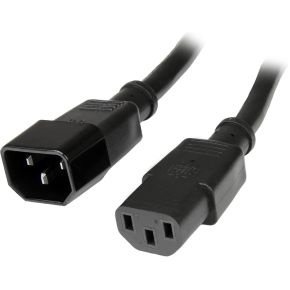 StarTech.com 3m Heavy Duty Stroom Verlengkabel, IEC 320 C14 naar IEC 320 C13 Voedingskabel, 15A 125V