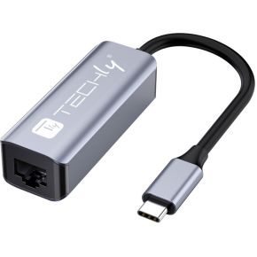 Techly IDATA USB-ETGIGA-CA laptop dock & poortreplicator Bedraad USB 3.2 Gen 1 (3.1 Gen 1) Type-C Zw