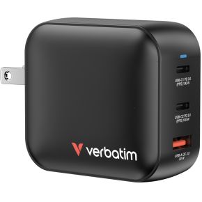 Verbatim GaN Charger 100W Universeel Zwart AC Snellader