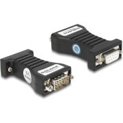 DeLOCK 64314 seriële converter/repeater/isolator RS-232 Zwart