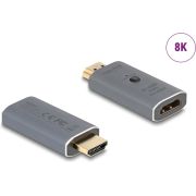 DeLOCK 64324 tussenstuk voor kabels HDMI Antraciet