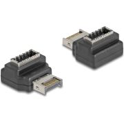 DeLOCK 67237 tussenstuk voor kabels USB Type-E Zwart