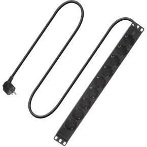 ACT Stekkerdoos PDU 19 inch CEE7/7 8-voudig type F. 2.5m H05VV-F 3G1.5