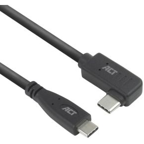 ACT USB 3.0 10Gbps 60W USB Type-C - USB Type-C (haaks horizontaal) 3m