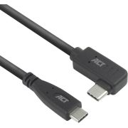 ACT USB 3.0 10Gbps 60W USB Type-C - USB Type-C (haaks horizontaal) 3m