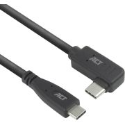 ACT AC7405 10Gbps 60W Alt-DP 0.50m Zwart USB-C Kabel