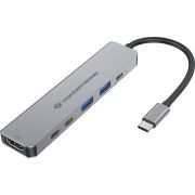 Conceptronic DONN33G laptop dock & poortreplicator Bedraad USB 3.2 Gen 1 (3.1 Gen 1) Type-C Zilver