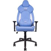 Thermaltake GGC-VCO-LWLWDS-01 gamestoel Gaming leunstoel Gecapitonneerde zitting Blauw, Wit