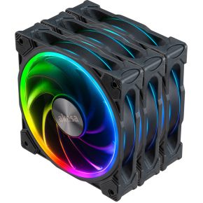 Akasa SOHO AR12 Computer behuizing Ventilator 12 cm Zwart 3 stuk(s)