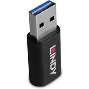 Lindy 71264 tussenstuk voor kabels USB Type A USB Type C Zwart
