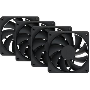 Hyte FA12 120mm PWM Fan 4 Pack [PITCH BLACK]