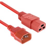 ACT Netsnoer C14 - C21 IEC60320 rood 1 m