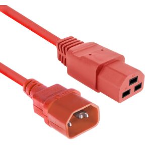 ACT Netsnoer C14 - C21 IEC60320 rood 3 m