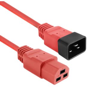 ACT Netsnoer C20 - C21 IEC60320 rood 3 m