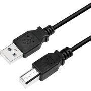 LogiLink CU0009B USB-kabel USB 2.0 5 m USB A USB B Zwart