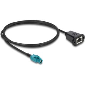 DeLOCK 90700 coax-kabel 1 m HSD Z RJ-45 Zwart, Blauw