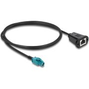 DeLOCK 90700 coax-kabel 1 m HSD Z RJ-45 Zwart, Blauw