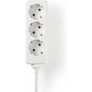 Nedis Stekkerdoos | Randaarde stekker / Type F (CEE 7/7) | 3-wegs | 3.00 m | 3680 W | 16 A | Soort aarding