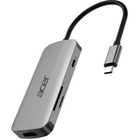 Acer 7in1 Type C Dongle Bedraad USB 3.2 Gen 1 (3.1 Gen 1) Type-C Zilver