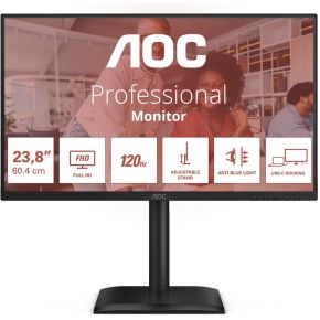 AOC E4 24E4CV 23.8 120Hz Full HD IPS Zwart