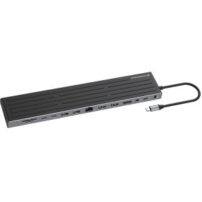 Conceptronic DONN32B laptop dock & poortreplicator Bedraad USB 3.2 Gen 1 (3.1 Gen 1) Type-C Grijs, Z