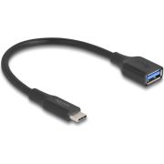 DeLOCK 67179 USB-kabel USB 3.2 Gen 2 (3.1 Gen 2) 0,19 m USB C USB A Zwart