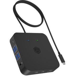 ICY BOX IB-DK4090-C Zwart