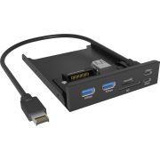 ICY BOX IB-HUB1419-i3 8,89 cm (3.5") Zwart