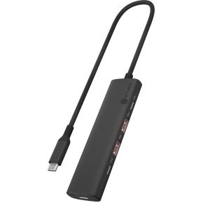 ICY BOX IB-HUB1437-CPD Bedraad USB 3.2 Gen 2 (3.1 Gen 2) Type-C Zwart