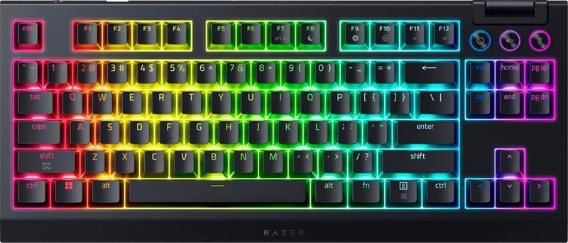 Razer BlackWidow V4 Tenkeyless HyperSpeed toetsenbord Gamen Usb + Rf Wireless + Bluetooth Qwerty Us International Zwart