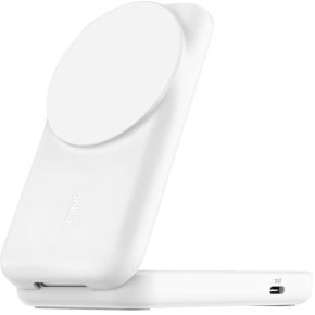 Belkin UltraCharge 25w Qi2 2in1 Magnetic Charger plus USB-C EU White Square Binnen
