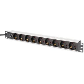Digitus DN-95437 energiedistributie 9 AC-uitgang(en) 1U Zwart, Zilver