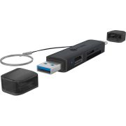 ICY BOX IB-CR203-CU3 geheugenkaartlezer USB 3.2 Gen 1 (3.1 Gen 1) Type-A/Type-C Zwart