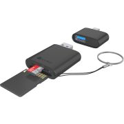 ICY BOX IB-CR204-CU3 geheugenkaartlezer USB 3.2 Gen 1 (3.1 Gen 1) Type-A/Type-C Zwart