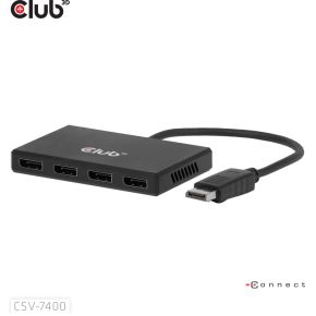 CLUB3D CSV-7400 DisplayPortTM Quad Monitor Hub MST 4x 4K30Hz