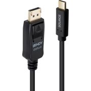 Lindy 43501 video kabel adapter 2 m USB Type-C DisplayPort Zwart